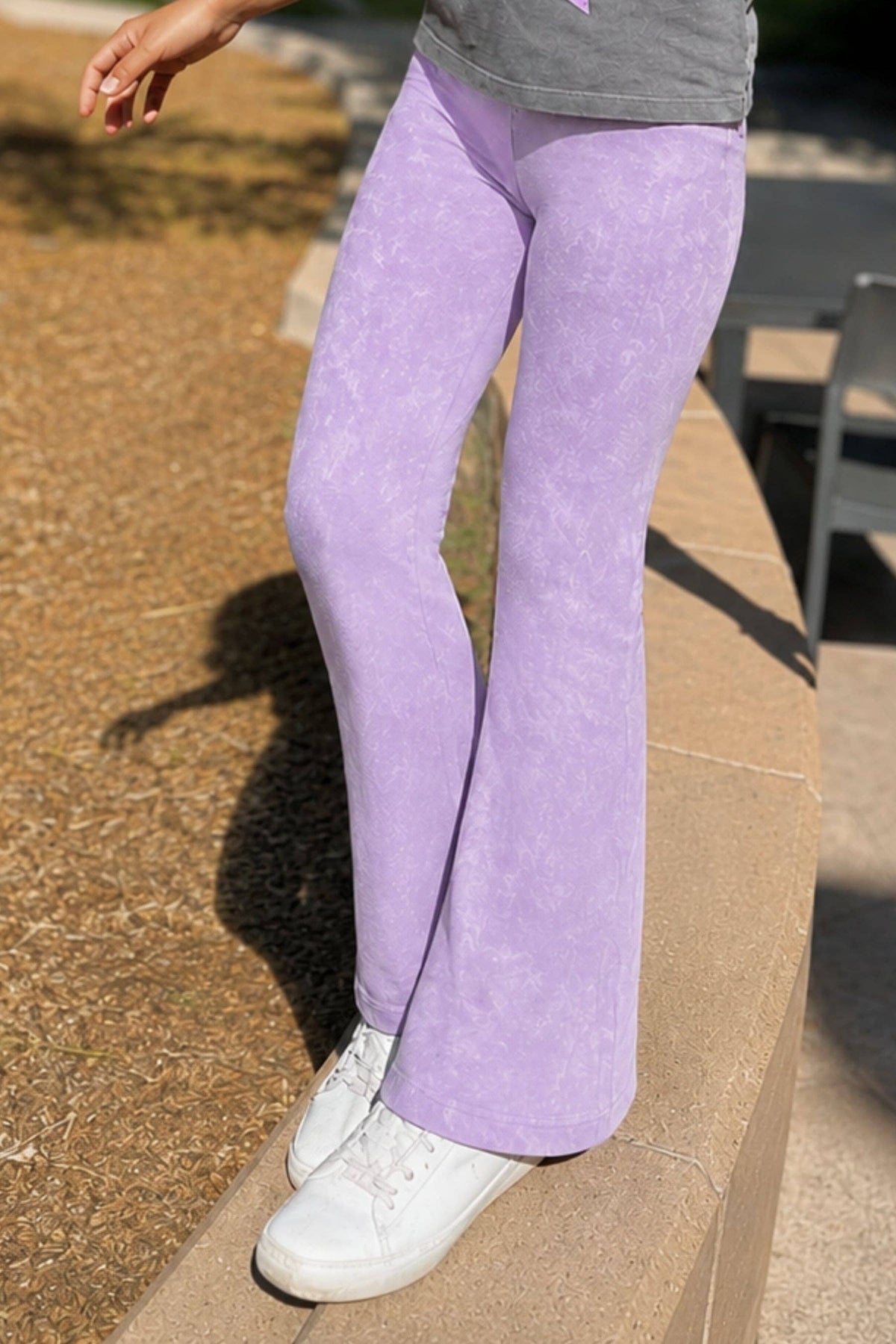 Purple Vintage Washed Foldover Flare