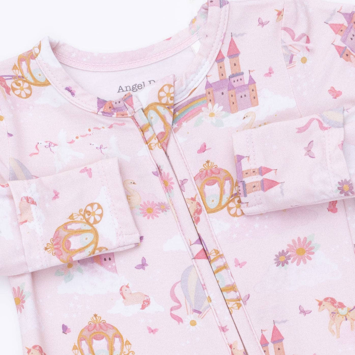 Princess Storytime Bamboo Ruffle Footie + Bow Set