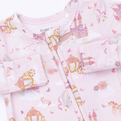 Princess Storytime Bamboo Ruffle Footie + Bow Set