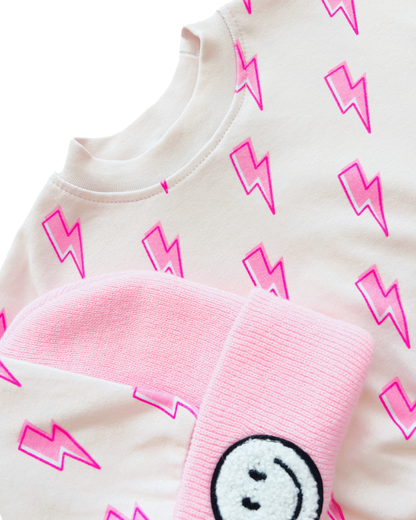 Pink Bolts Baby Jogger Set