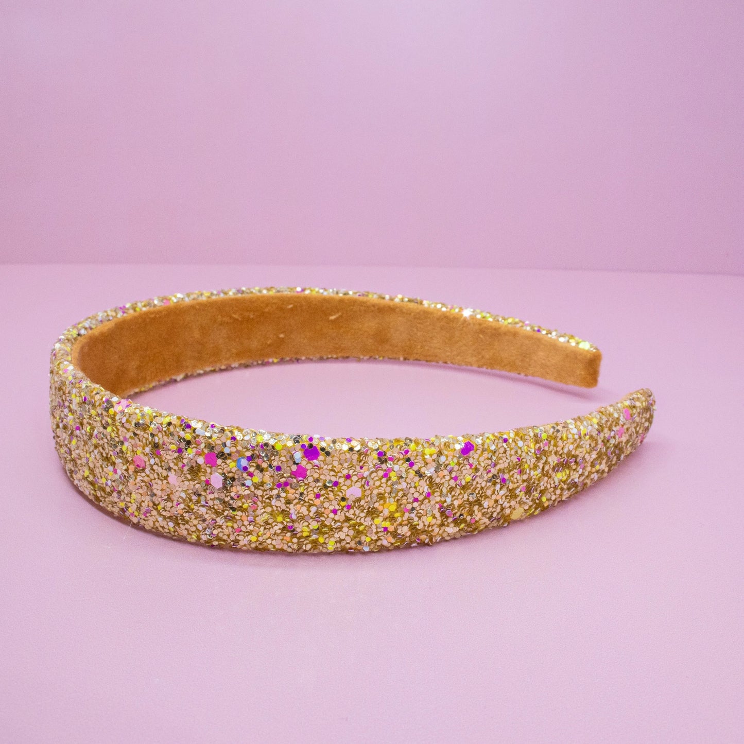 Gold Glitter Tapered Headband