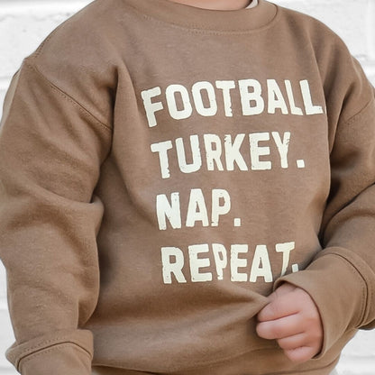 Football Turkey Nap Repeat Sweatshirt