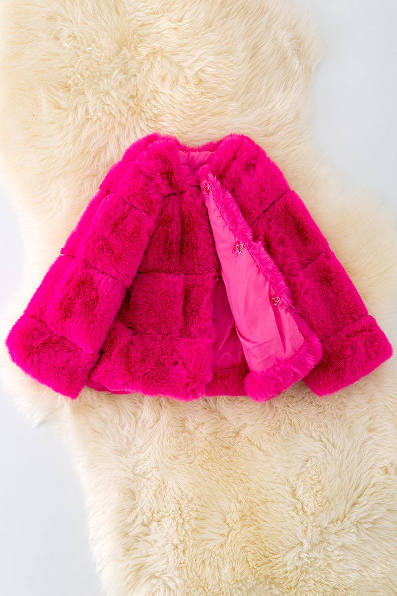 Fuchsia Faux Fur Jacket
