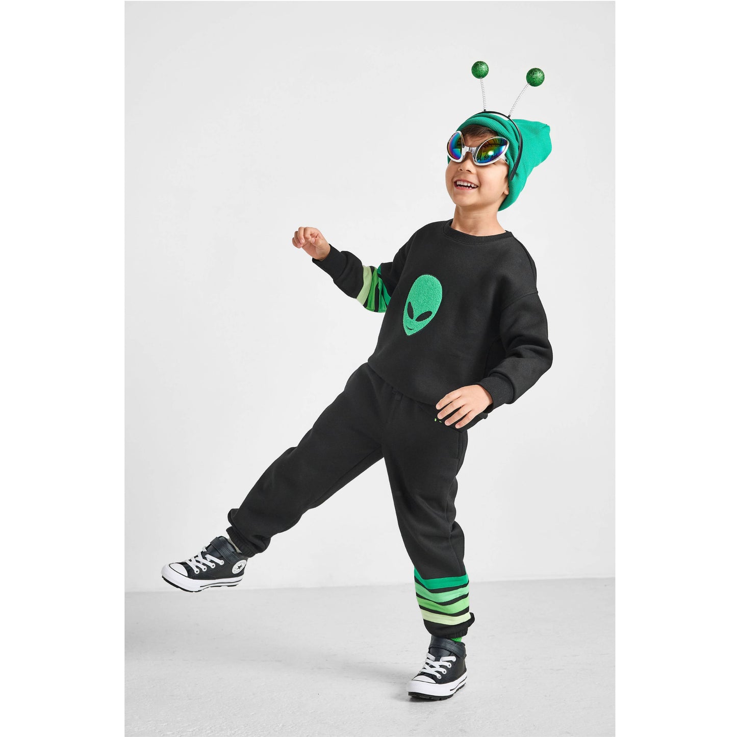 Green Striped Joggers