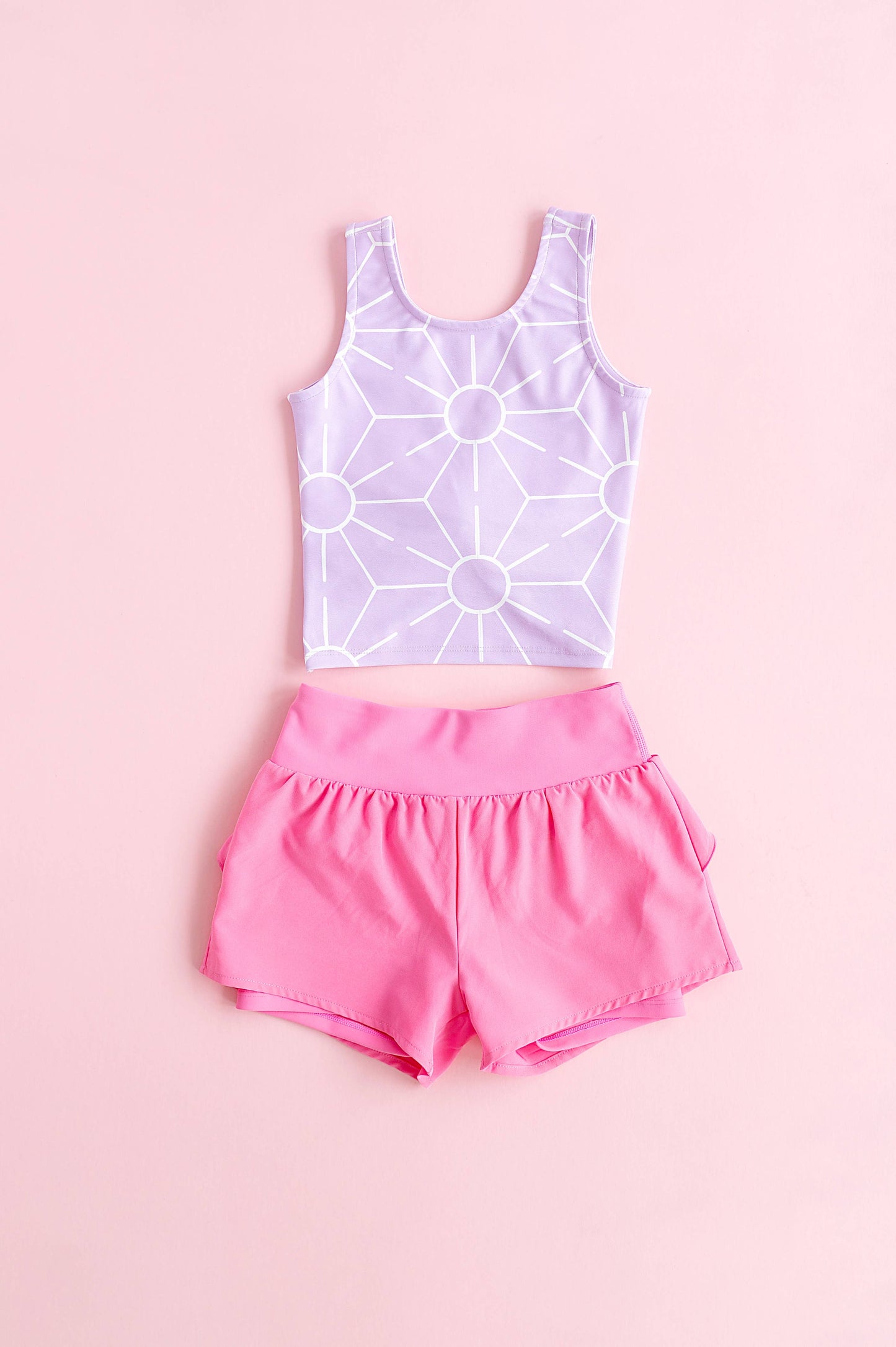 Berry Ruffle Bum Runner Shorts