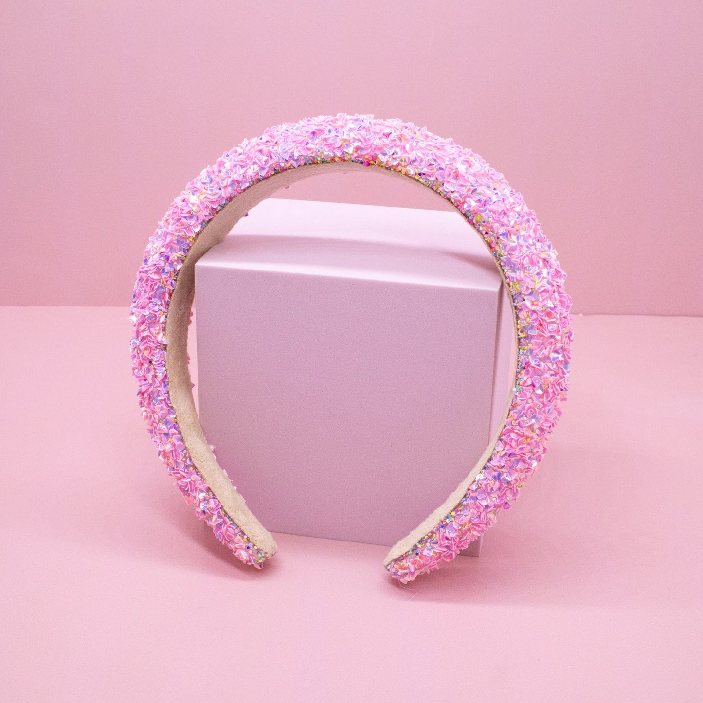 Chunky Sequin Pink Headband