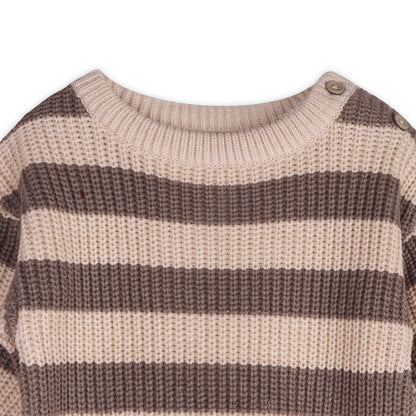 Stripe Chunky Sweater Knit Pullover