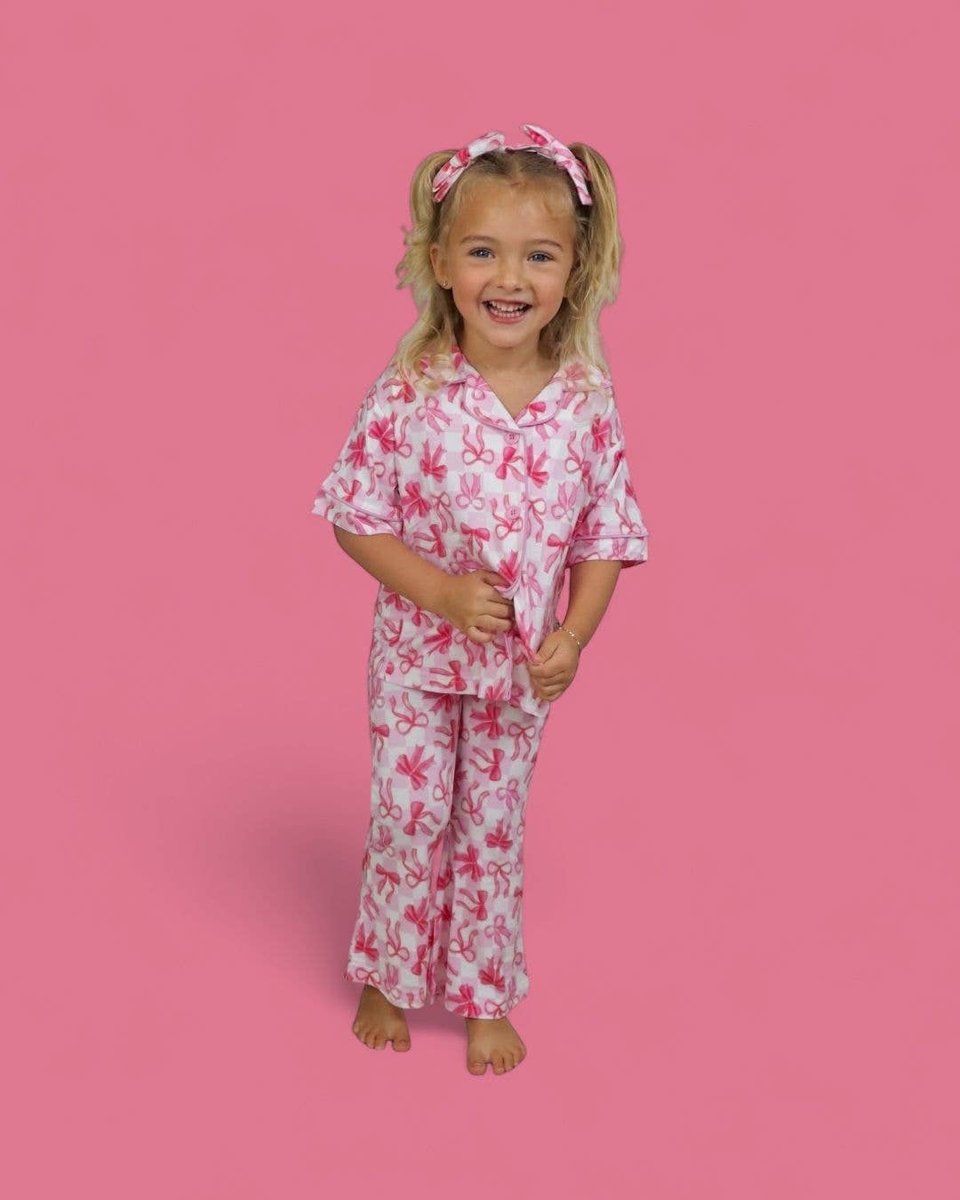 Bow Checkered Charm Dream Flare Set