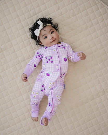Raspberry Bamboo Zip Romper