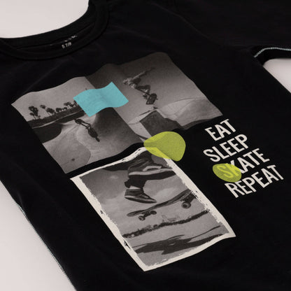 Skate Repeat Contrast Stitch Tee