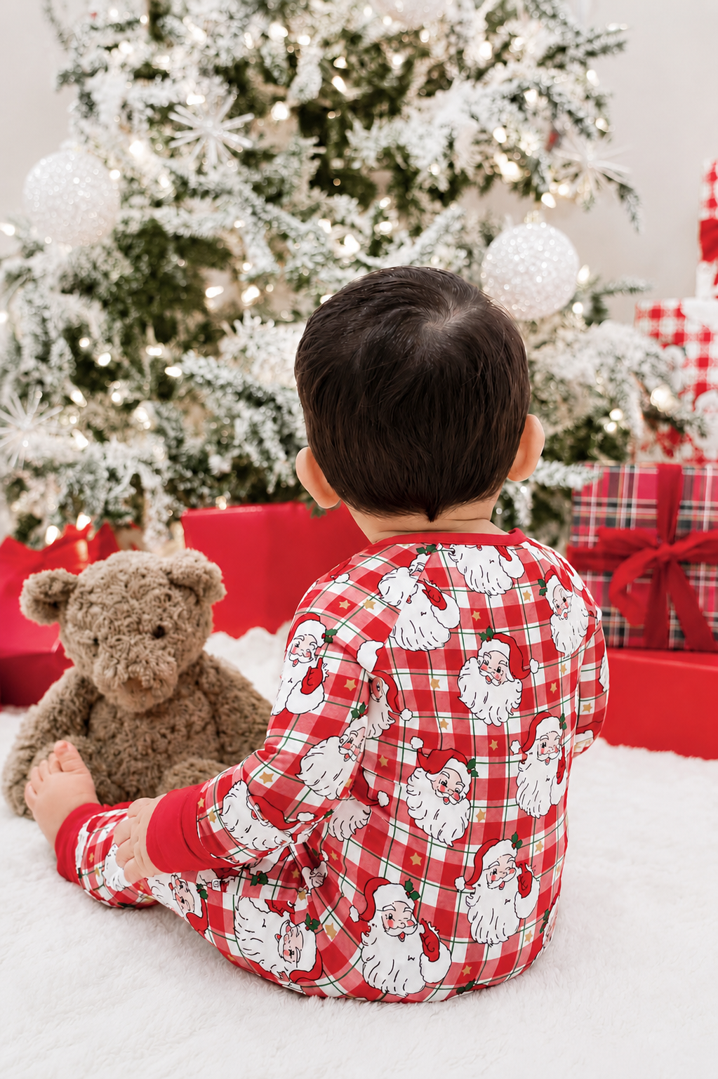 Cozy Claus Bamboo Convertible Zipper Romper