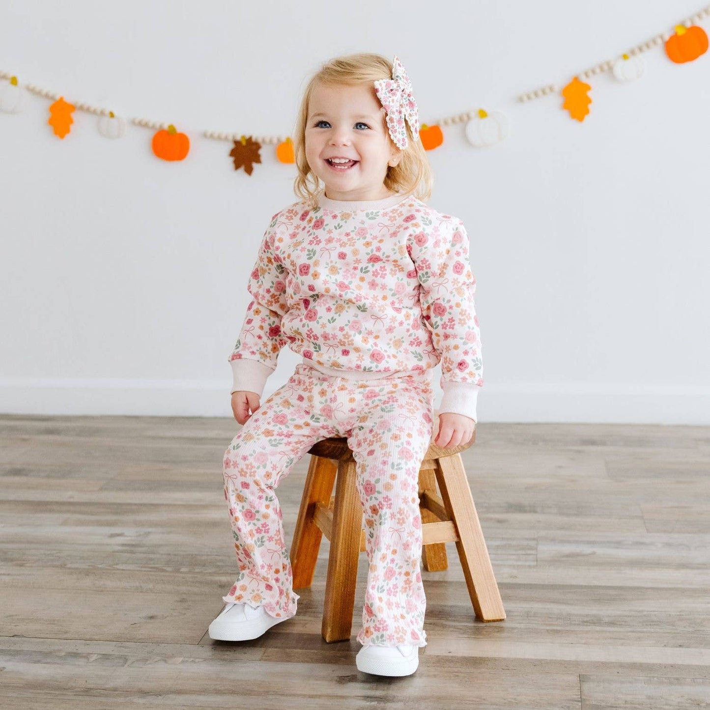 Berry Floral Flare Legging