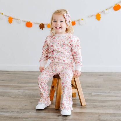 Berry Floral Flare Legging