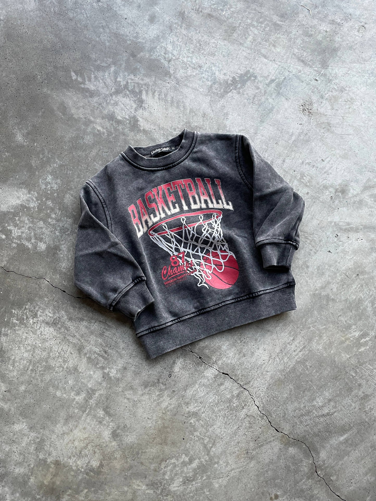 Vintage Inspired Basketball Baby Crew