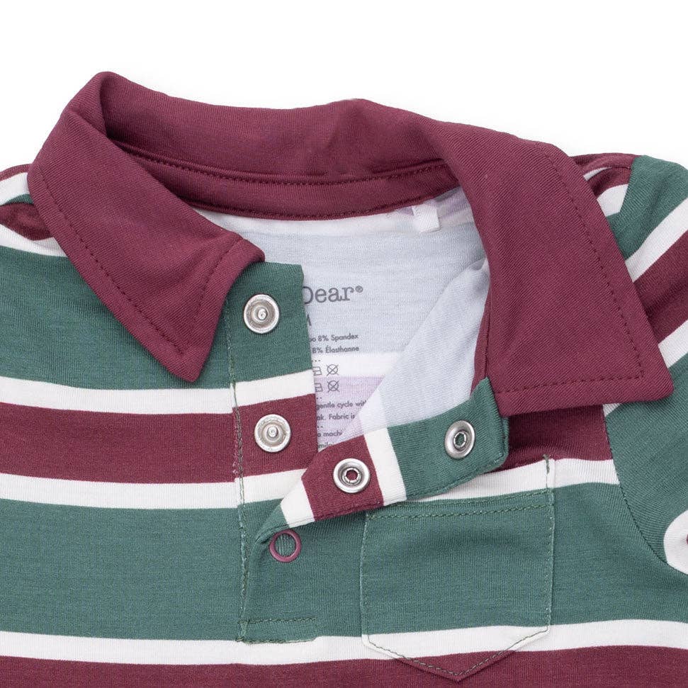 Rugby Stripe Polo Bamboo Romper