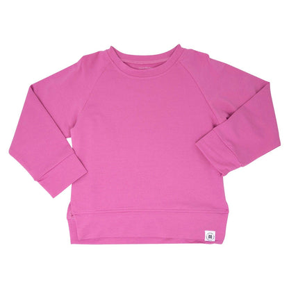 Raspberry French Terry Bamboo Crew Neck Jogger Set