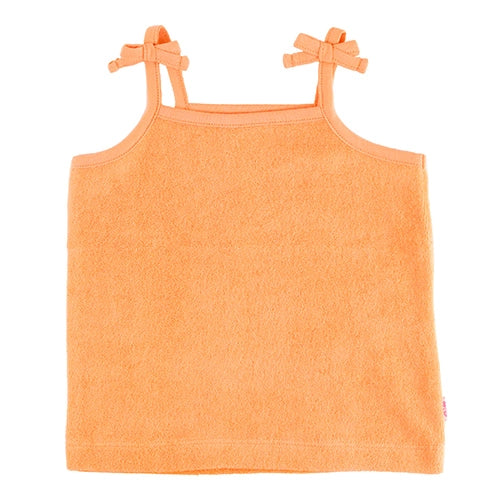 The Melon Terry Knit Tie Tank is built for comfort and style! Made to dress for those warmer spring + summer days. Machine washable.  80% Cotton, 20% Polyester.