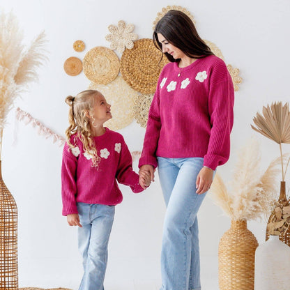 Berry Floral Appliqué Sweater (Infant)