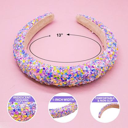 Chunky Sequin Multicolor Headband