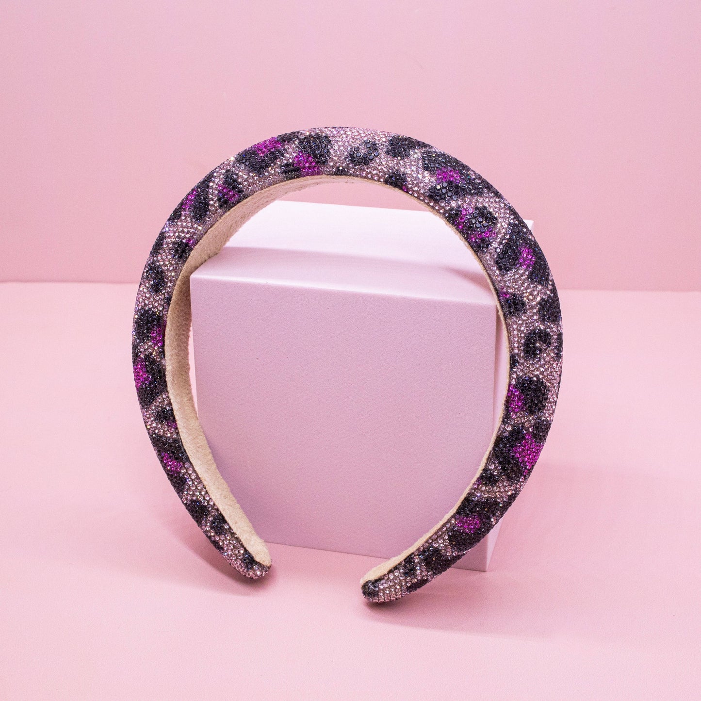 Crystal Magenta Leopard Headand