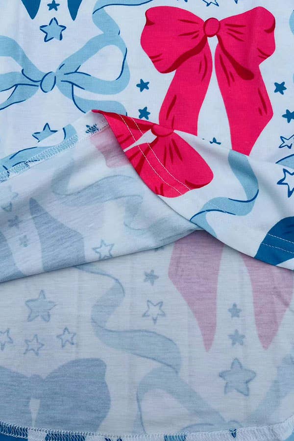 Blue + Pink Bows Dress