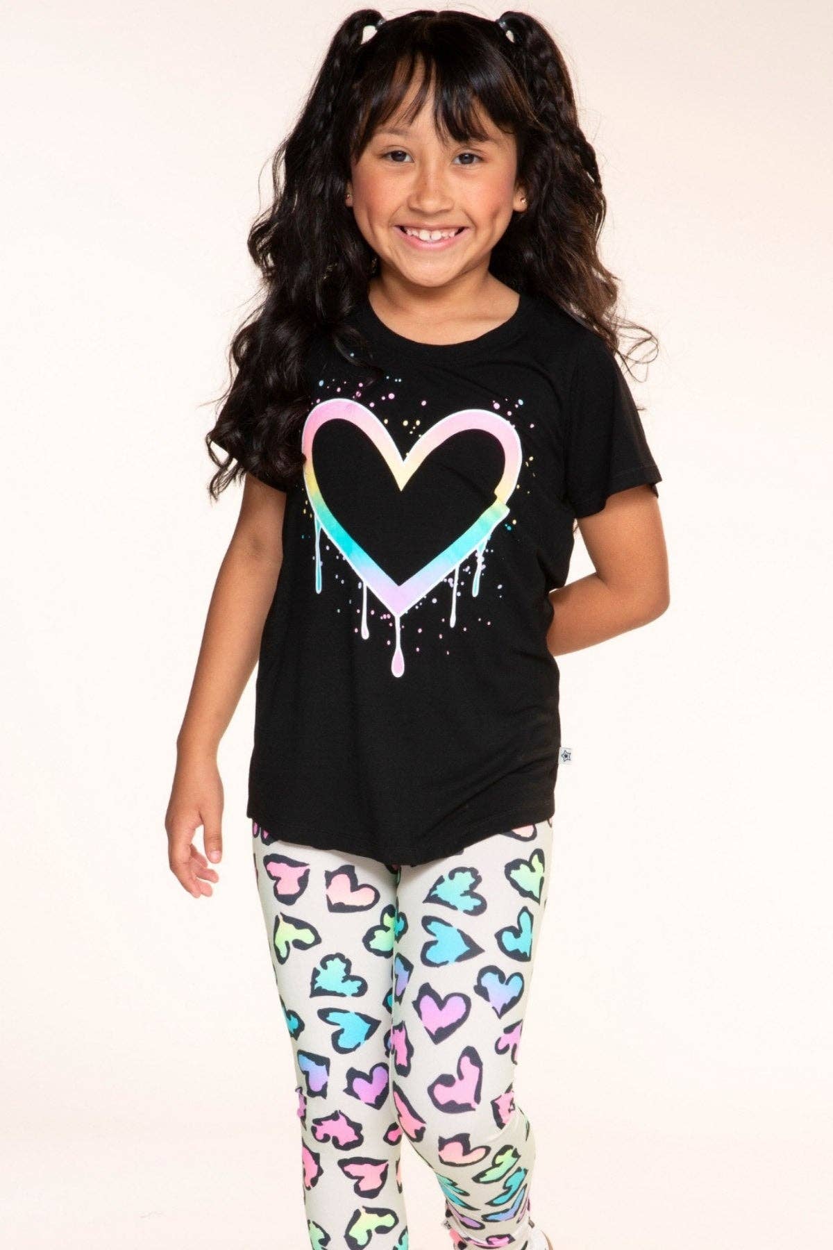 Rainbow Leopard Heart Simply Soft Long Legging
