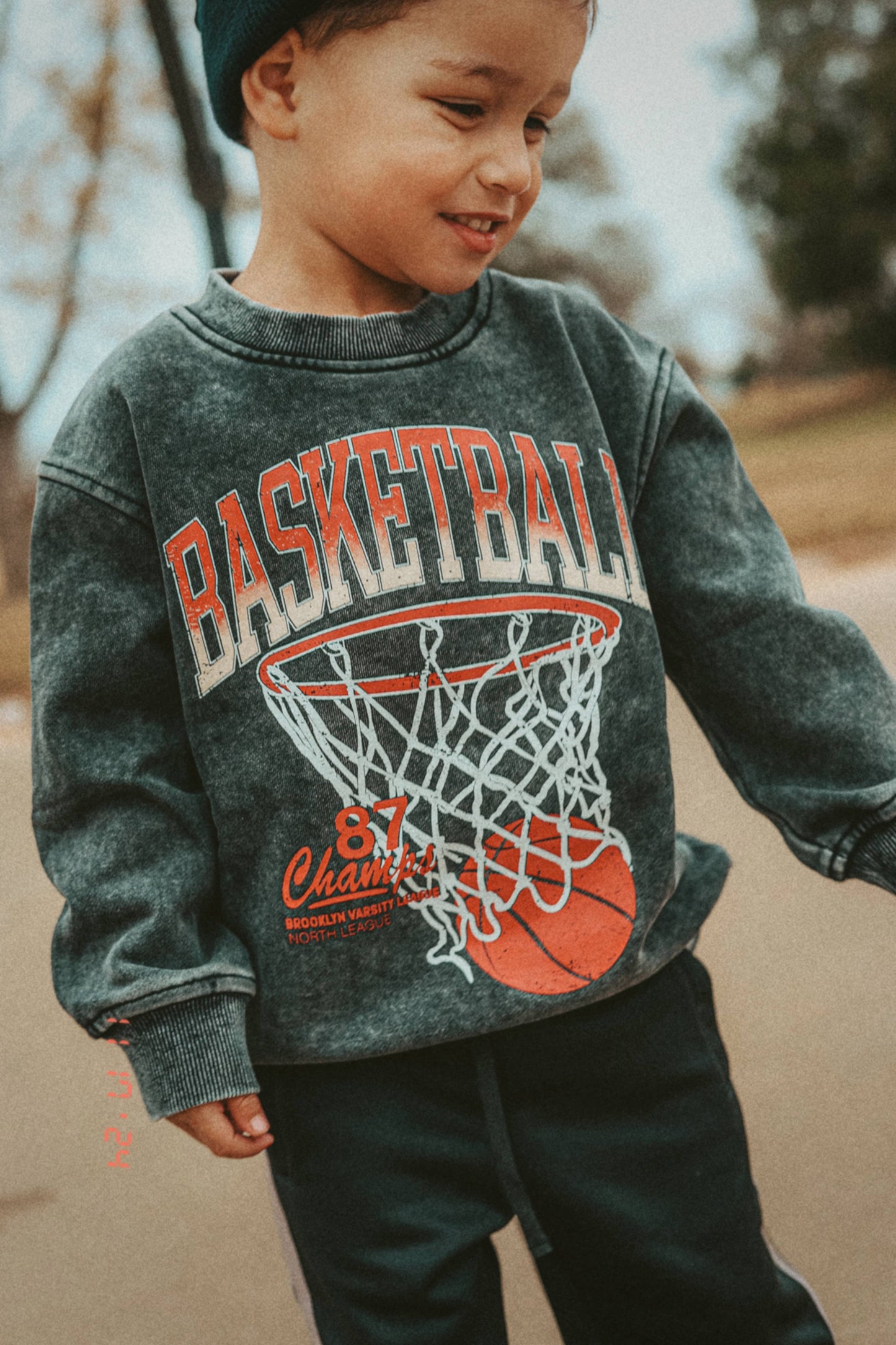 Vintage Inspired Basketball Baby Crew