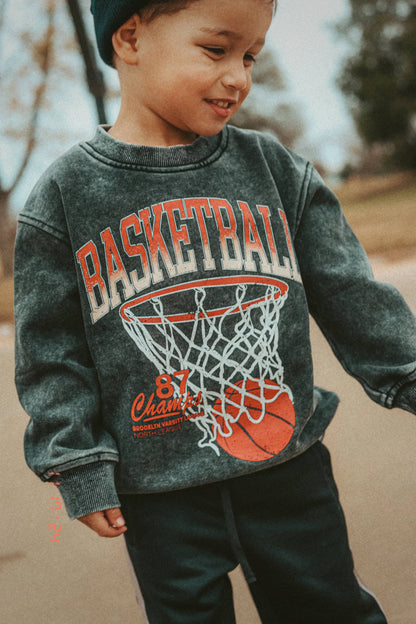 Vintage Inspired Basketball Baby Crew