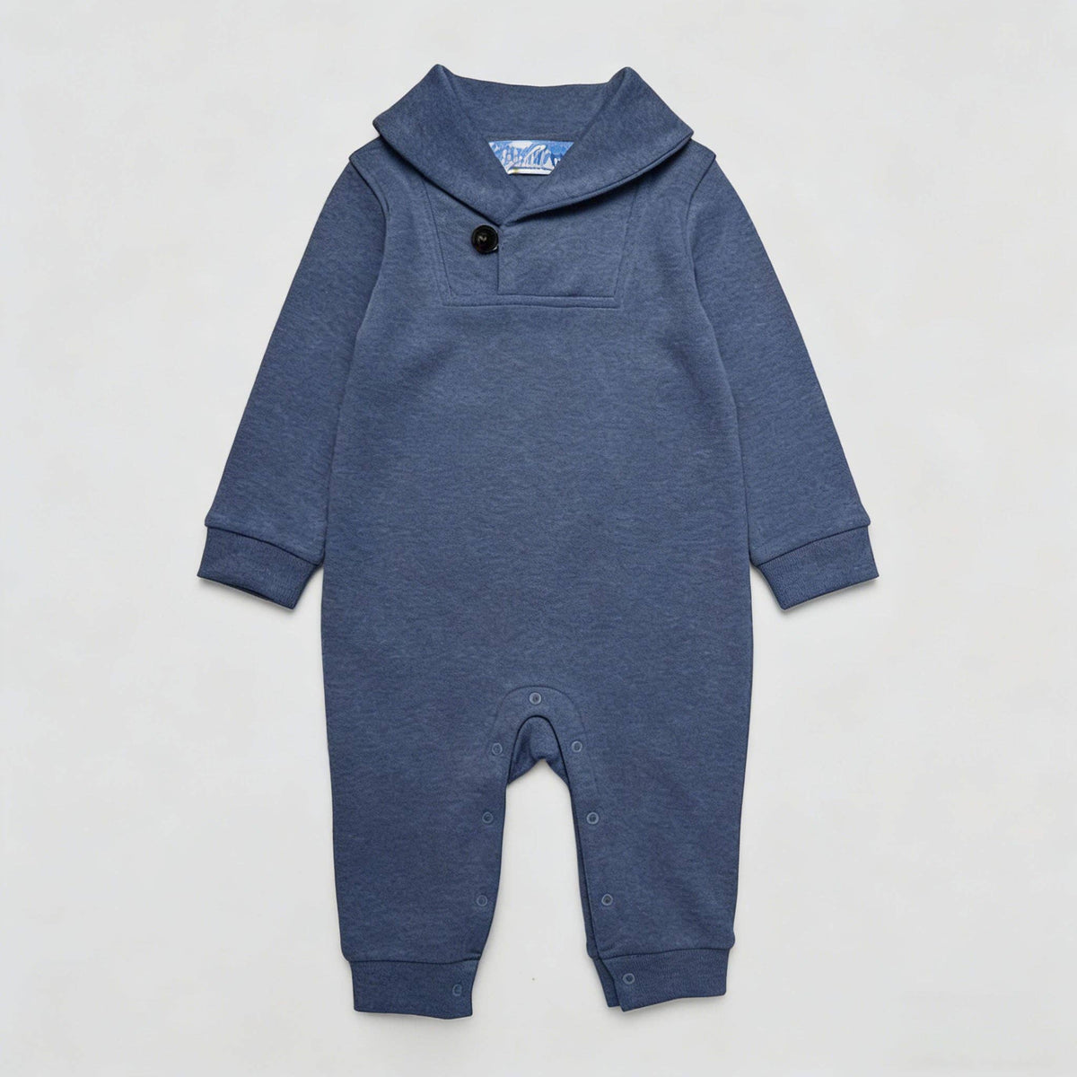 Navy Shawl Collar Knit