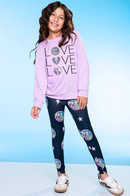 Lilac Leopard Love Simply Soft Long Sleeve Crew Top