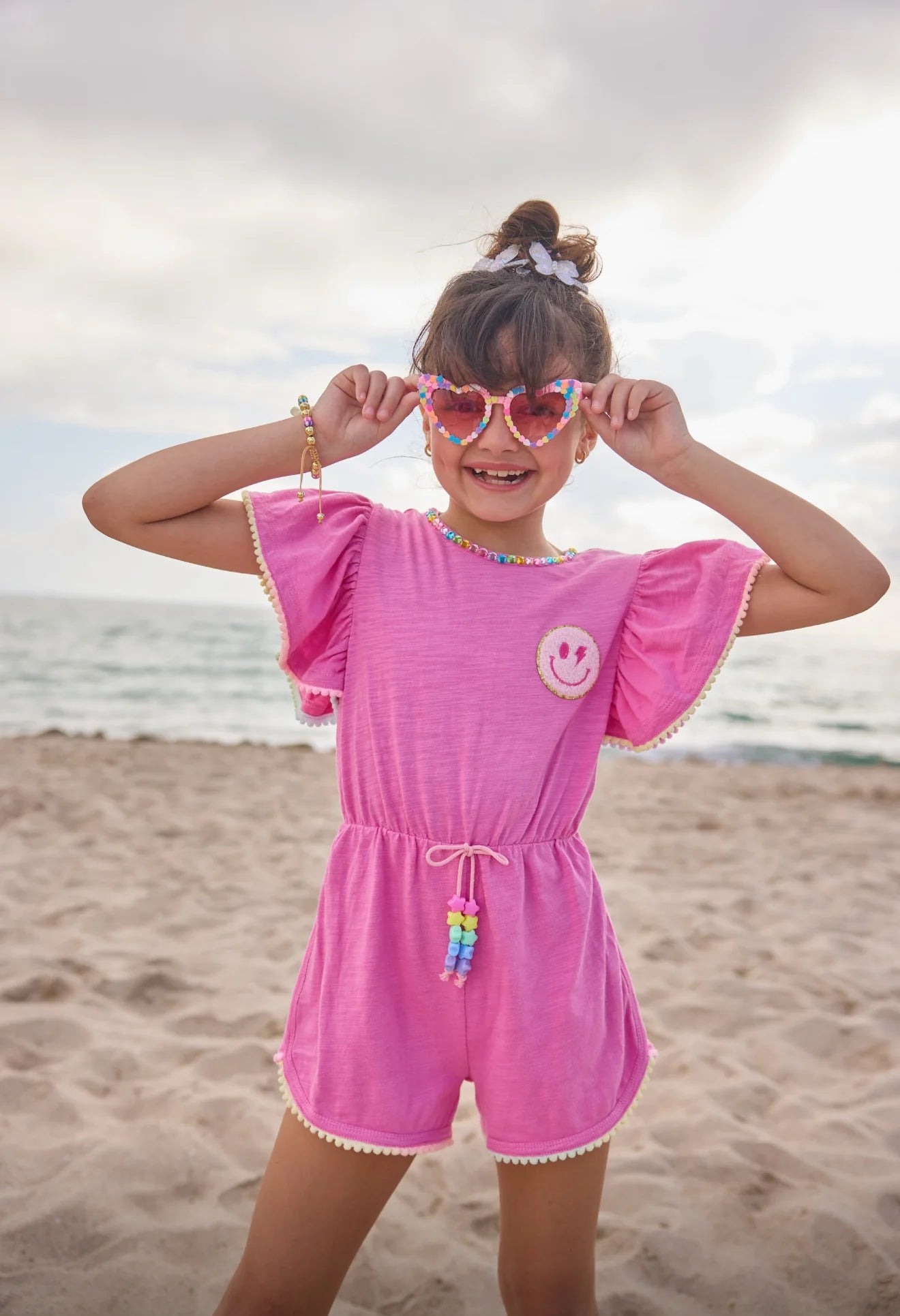 Pink Gems Emoji Romper