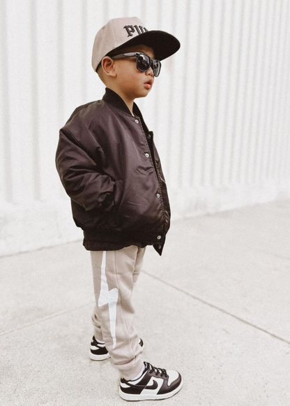 Taupe Lightning Bolt Joggers
