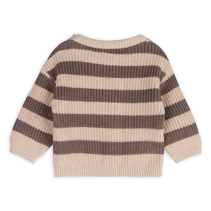 Stripe Chunky Sweater Knit Pullover