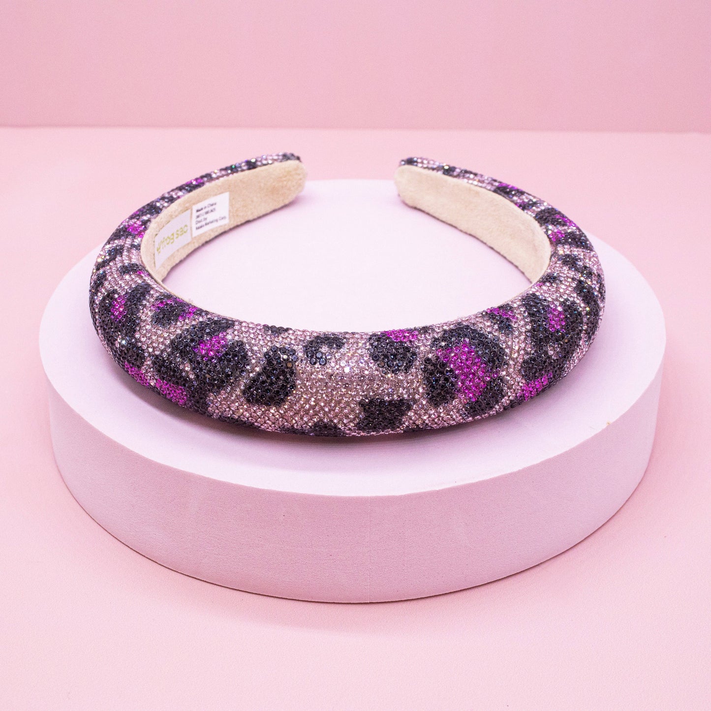 Crystal Magenta Leopard Headand