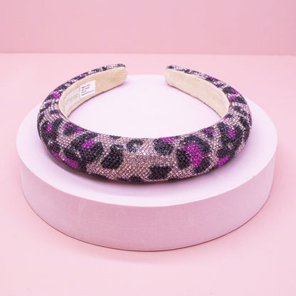 Crystal Magenta Leopard Headand