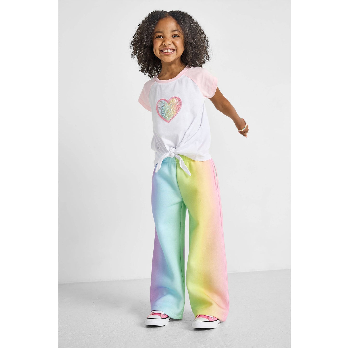 Rainbow Wide-Leg Joggers