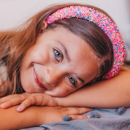 Hot Pink Sprinkles Headband