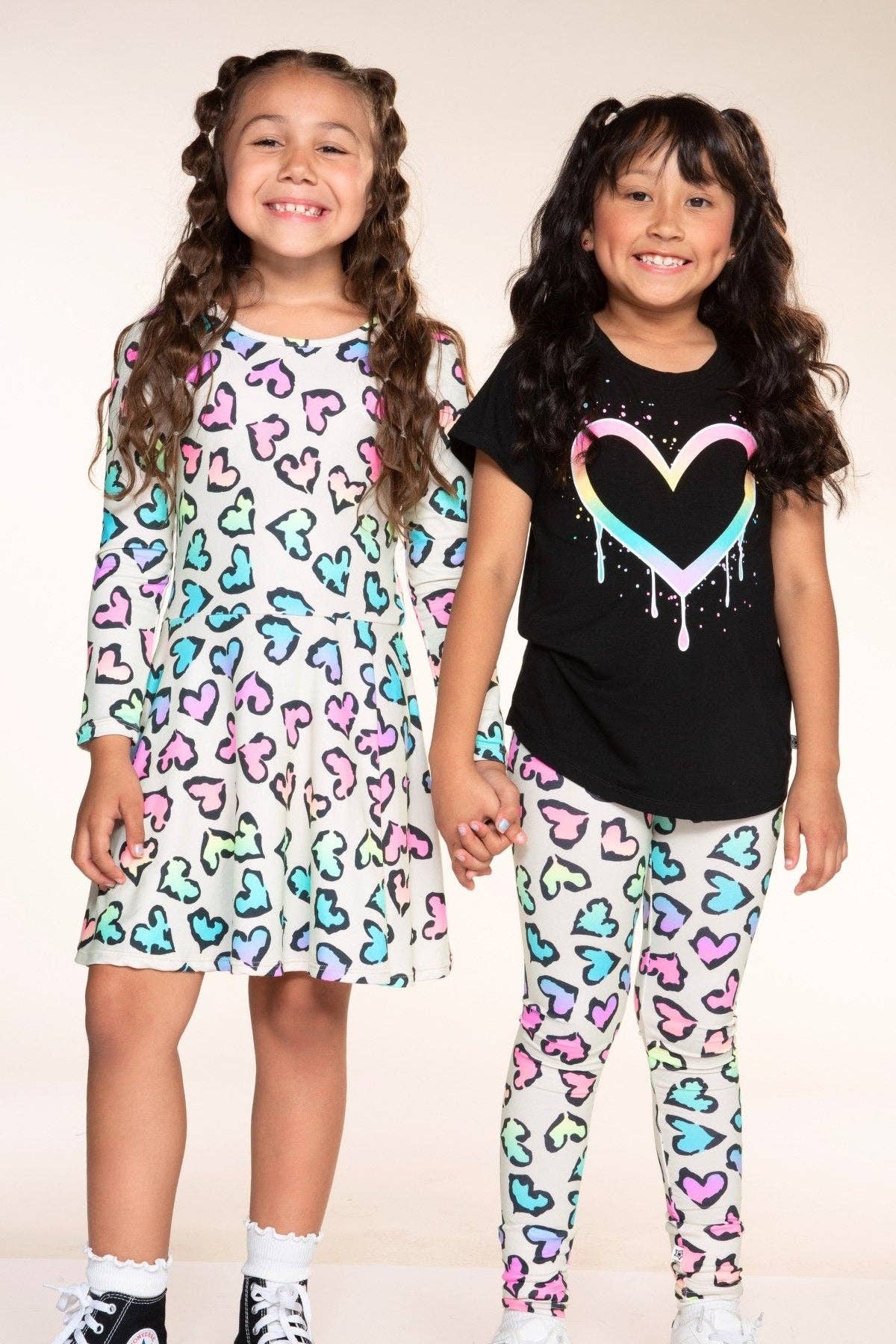 Rainbow Leopard Heart Simply Soft Long Legging