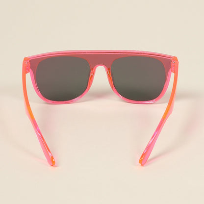 Square Frame Metallic Sunglasses