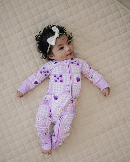 Raspberry Bamboo Zip Romper