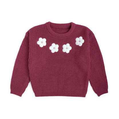 Berry Floral Appliqué Sweater (Infant)