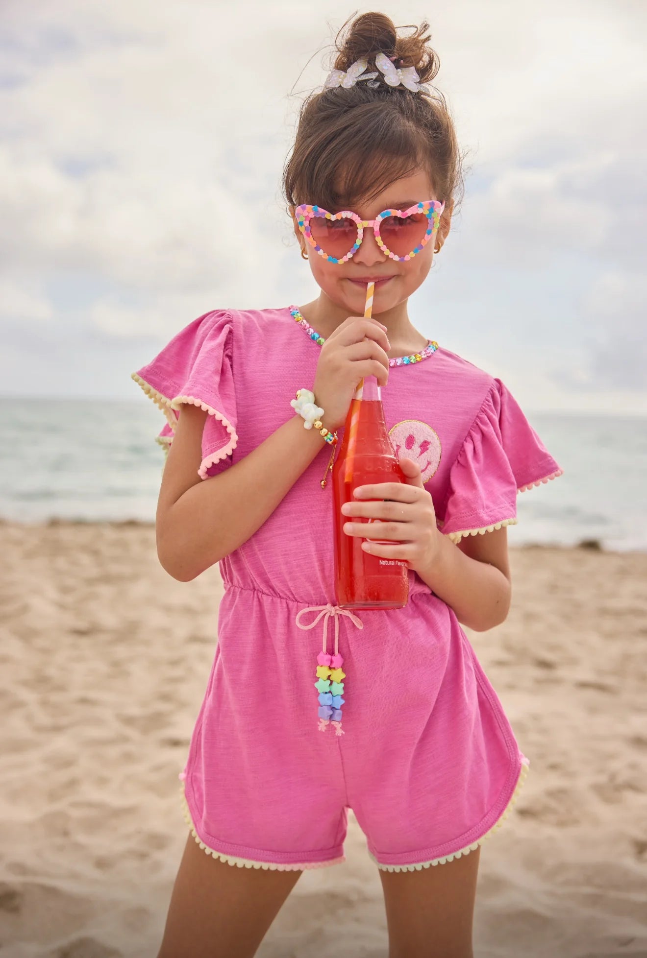 Pink Gems Emoji Romper