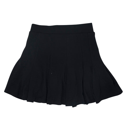 Black Bamboo Pleated Skort