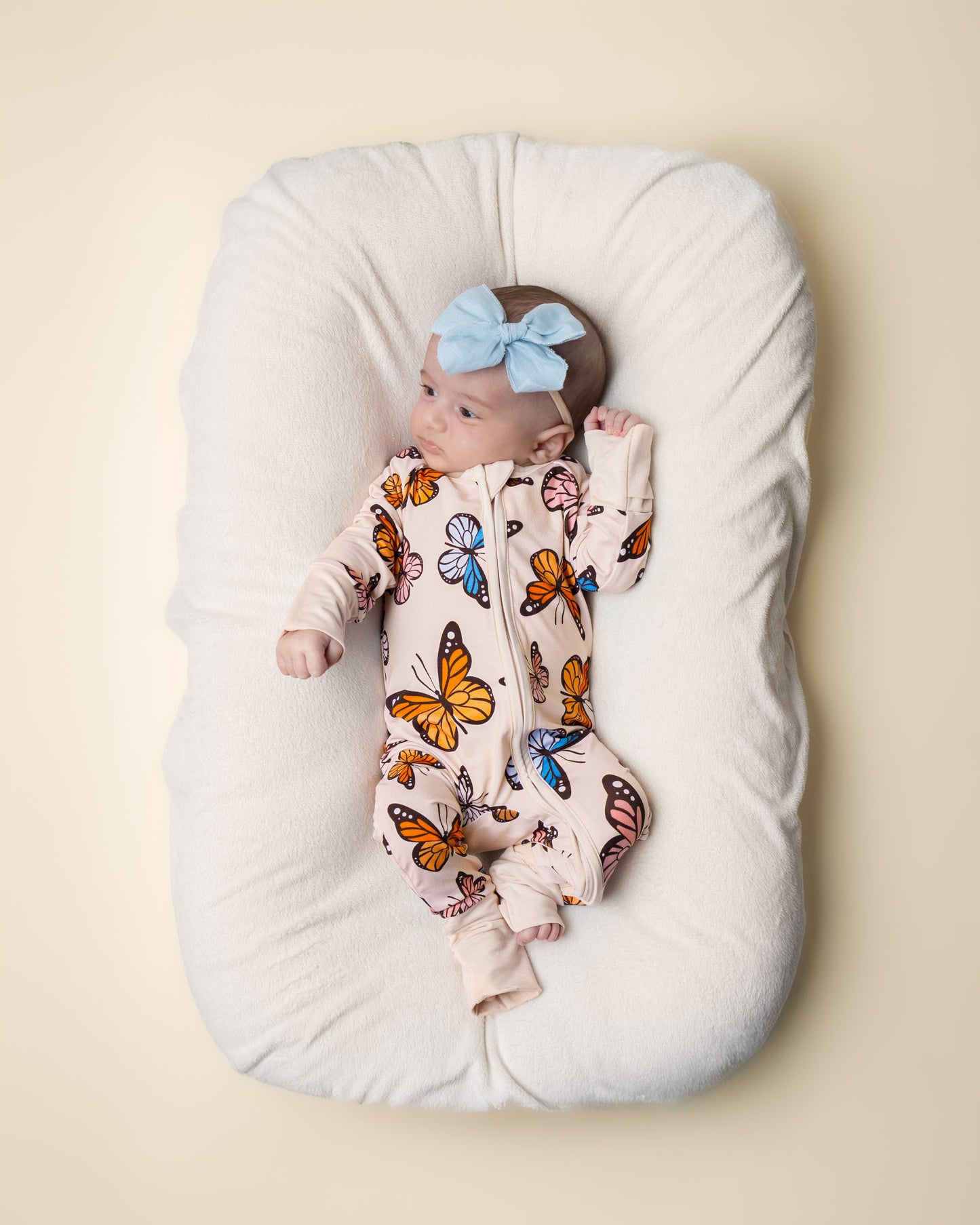 Butterflies Bamboo Zip Romper