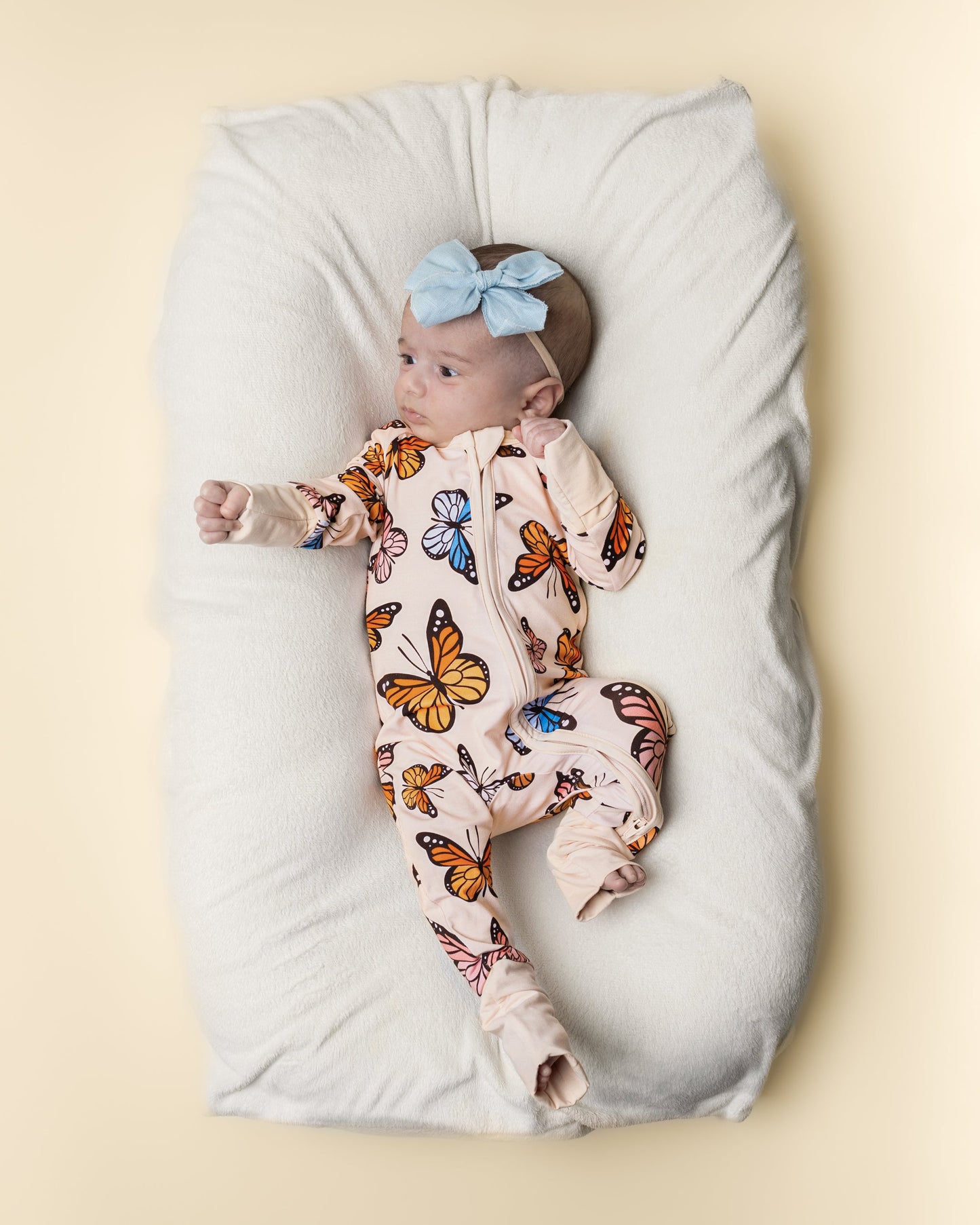 Butterflies Bamboo Zip Romper