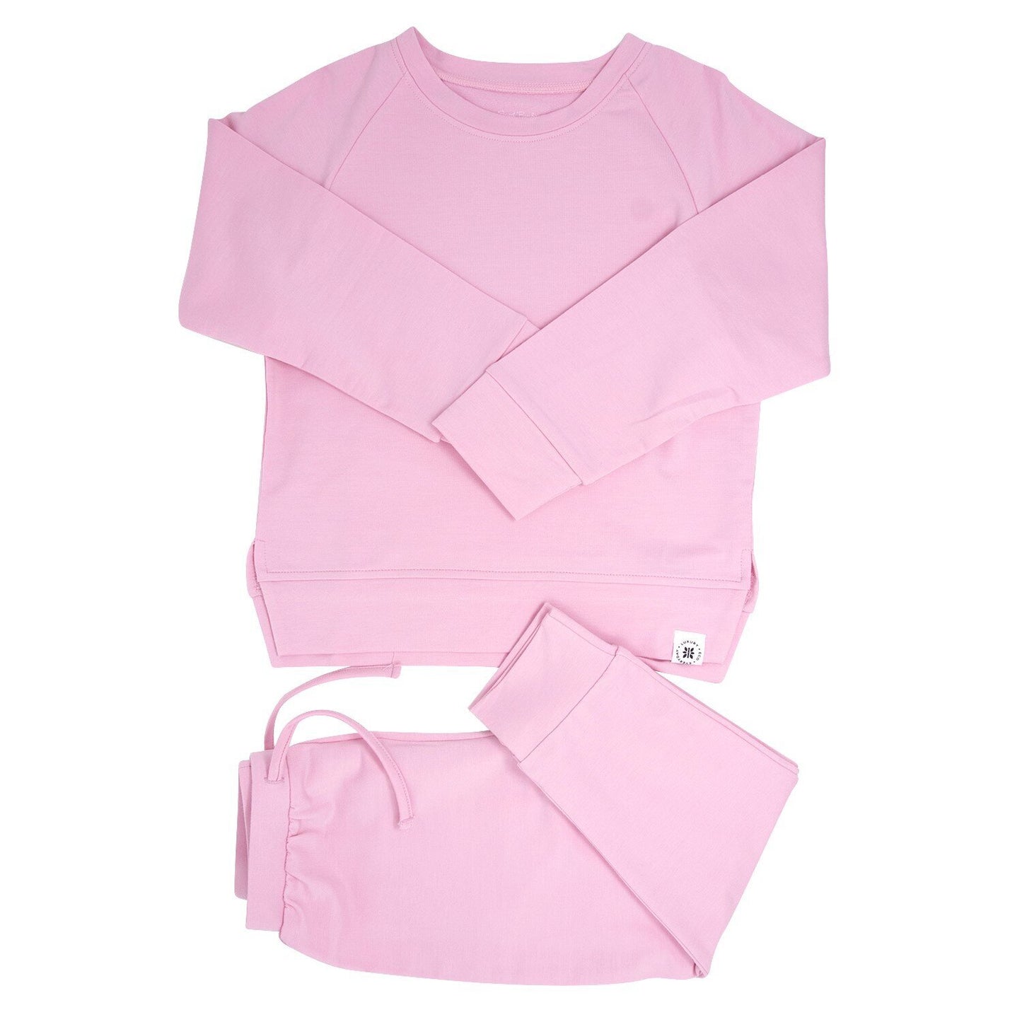 Carnation Pink French Terry Bamboo Jogger Set