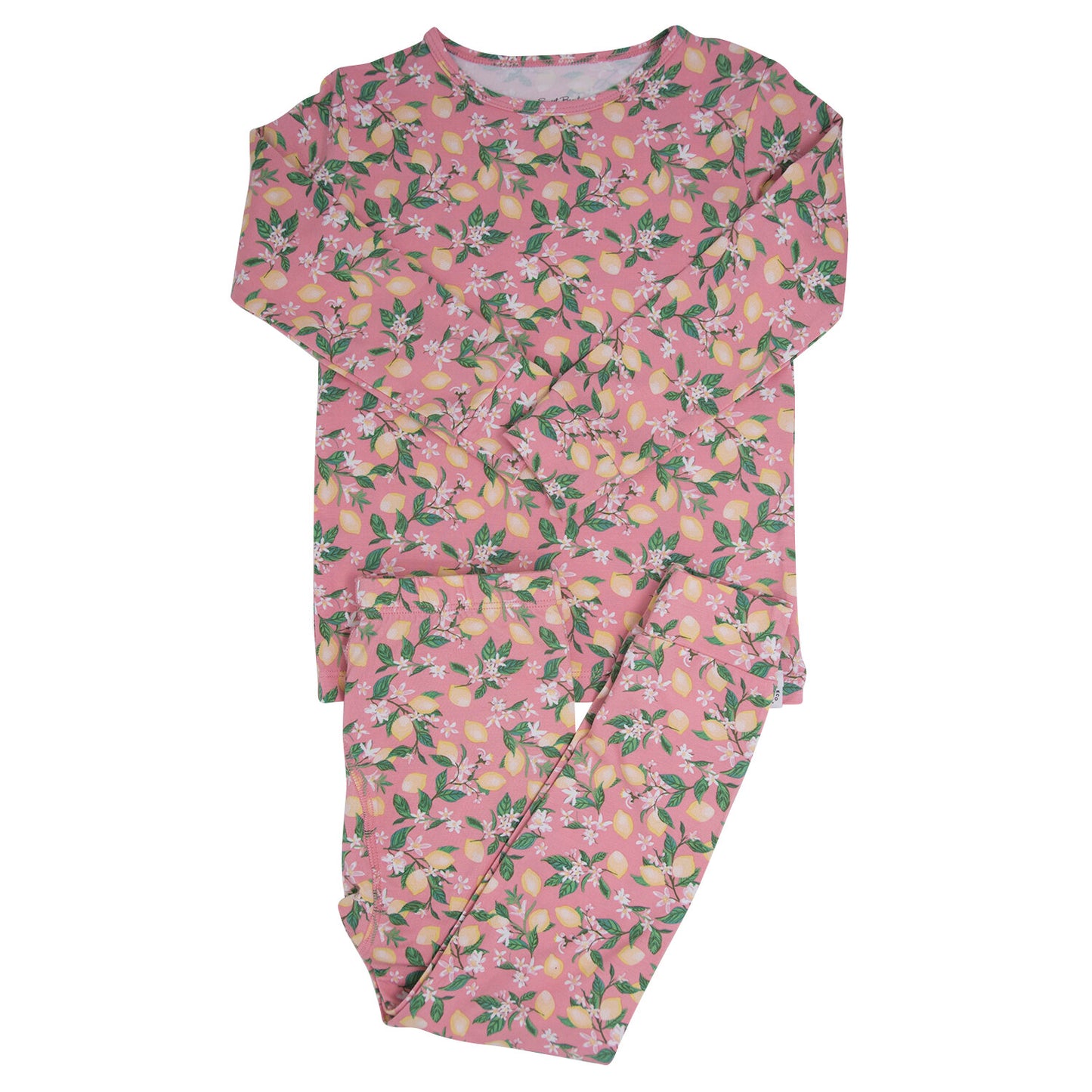 Lemons Pink Bamboo Pajama Set