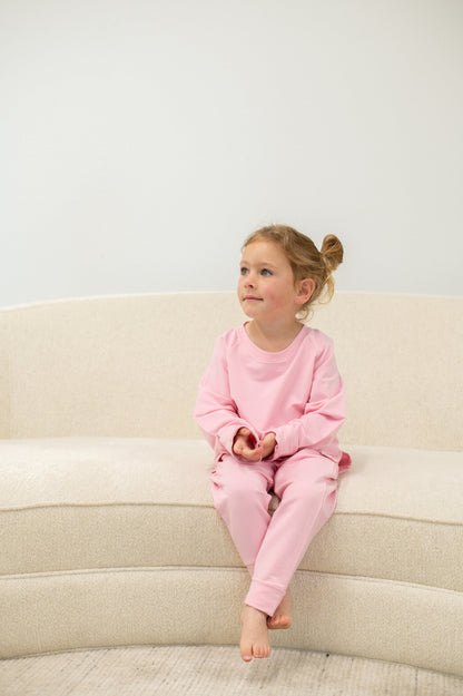 Carnation Pink French Terry Bamboo Jogger Set