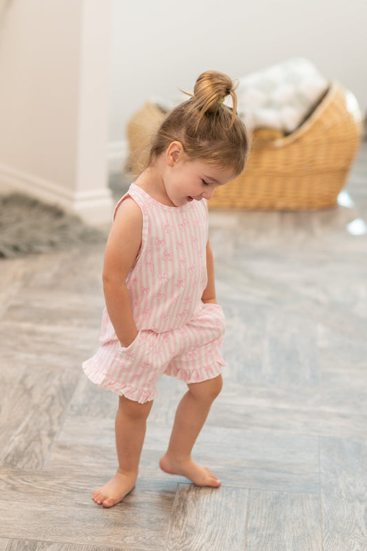 Tie The Knot Bamboo Ruffle Shorts