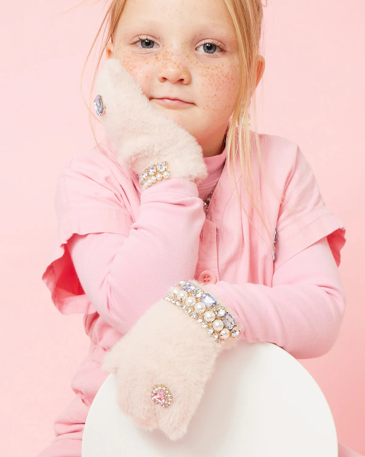 Super Smalls Cotton Candy Jeweled Gloves